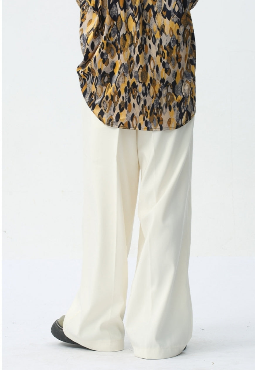 Men's Soft and luxurious pressed pleated trousers