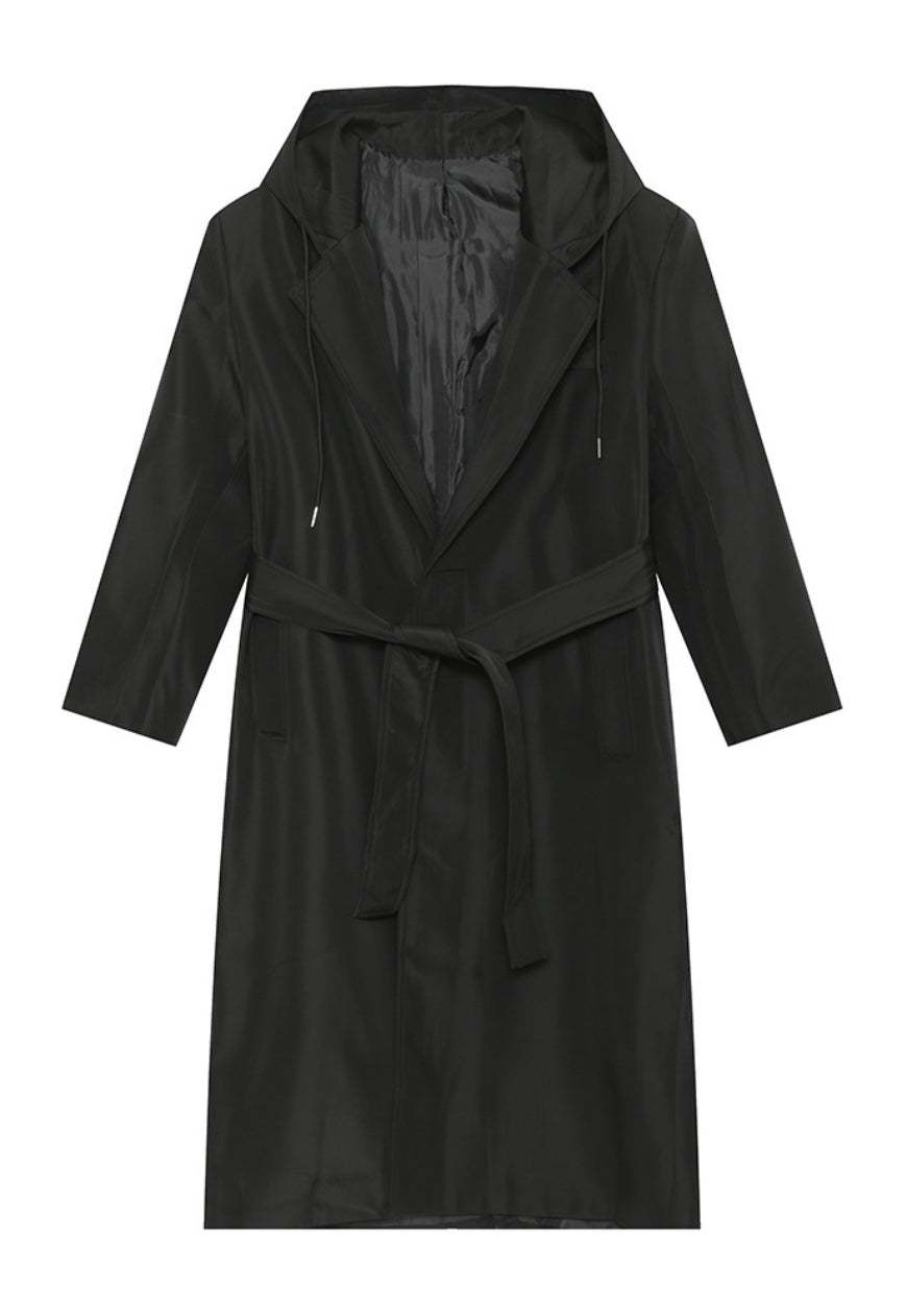 Men's Elegant strappy shoulder-padded coat