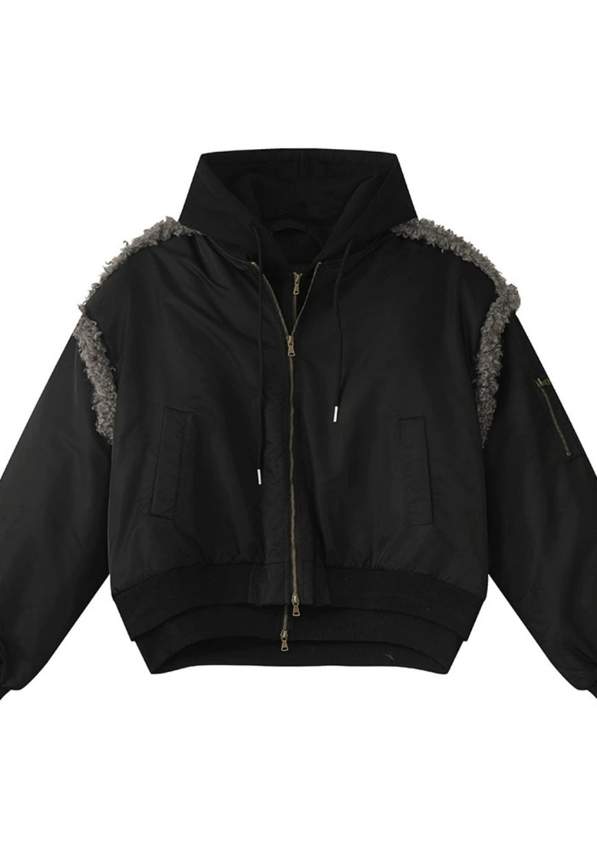 Men's Raw-edged baseball jacket