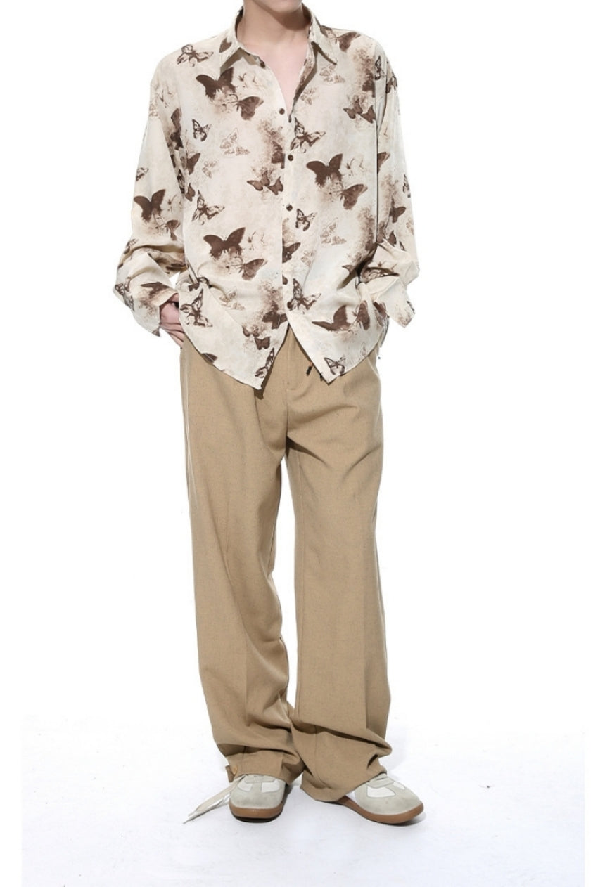 Men's Creative butterfly ink shirt