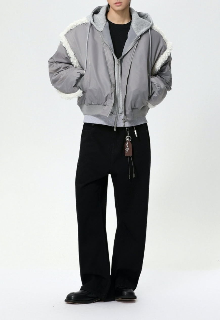 Men's Raw-edged baseball jacket