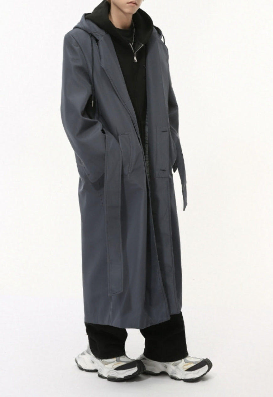 Men's Elegant strappy shoulder-padded coat