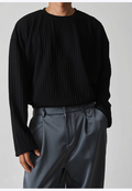 Men's Three-dimensional striped top