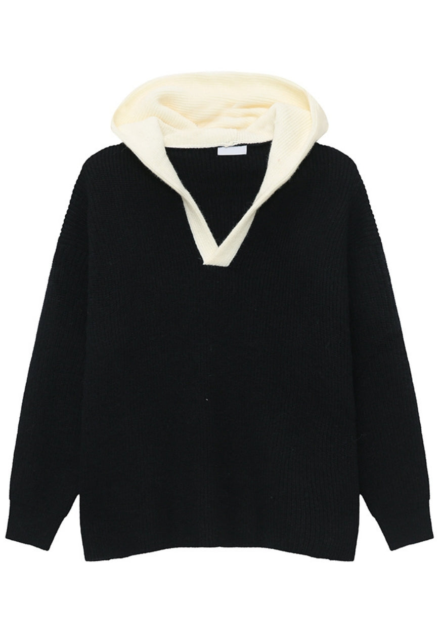 Men's color hooded sweater