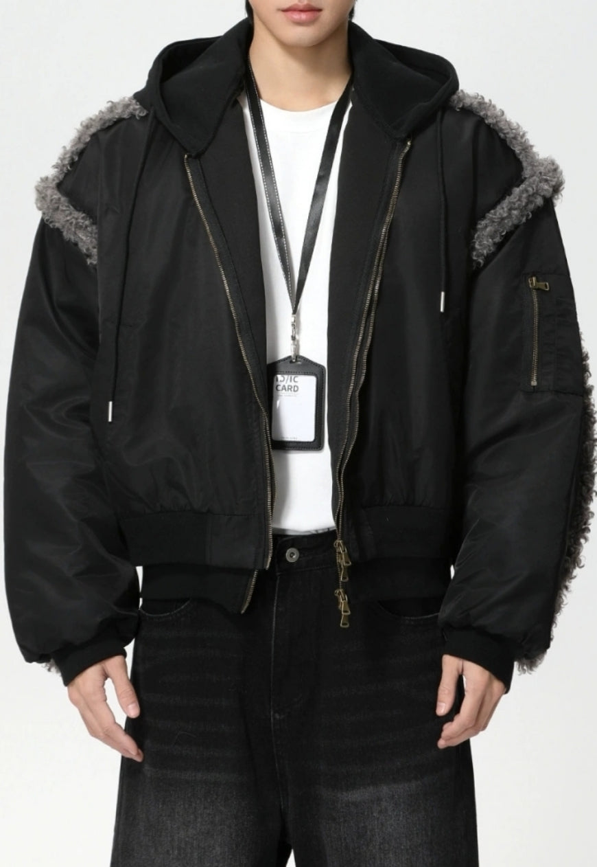 Men's Raw-edged baseball jacket