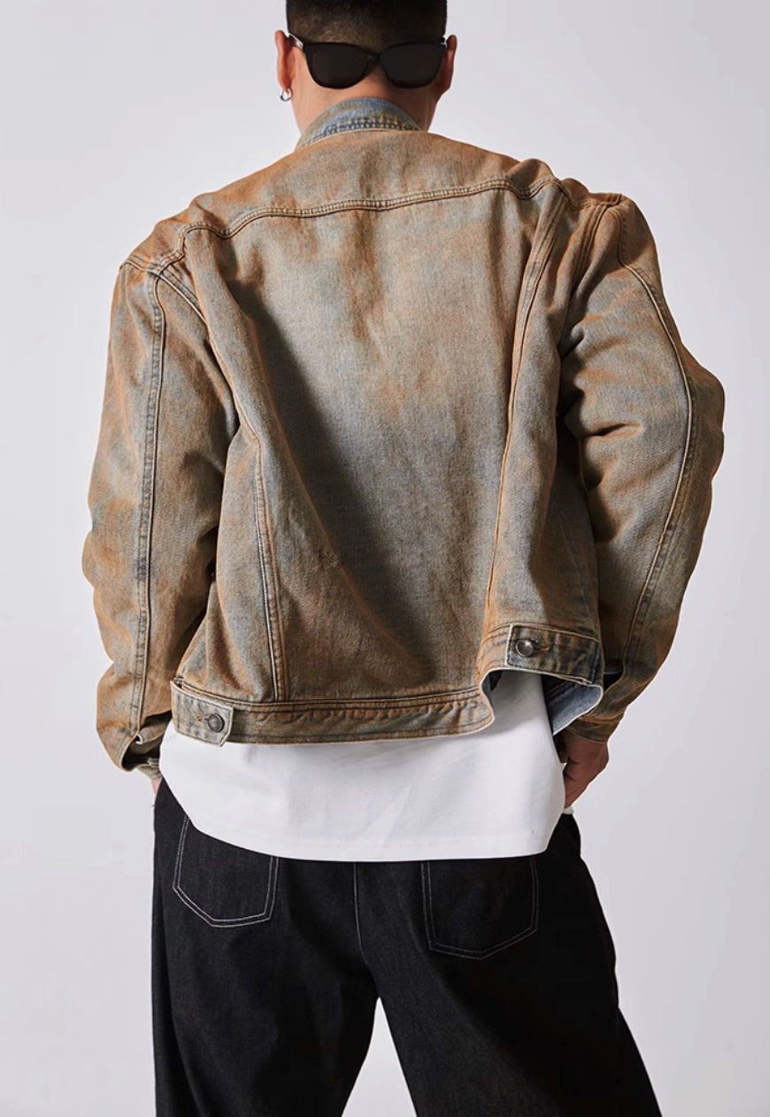 Men's Rusty washed vintage denim jacket