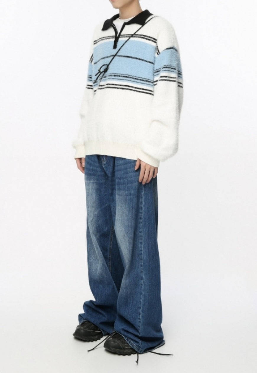 Men's vintage striped knitted sweater
