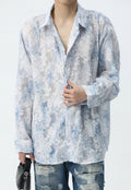 Men's see-through jacquard shirt