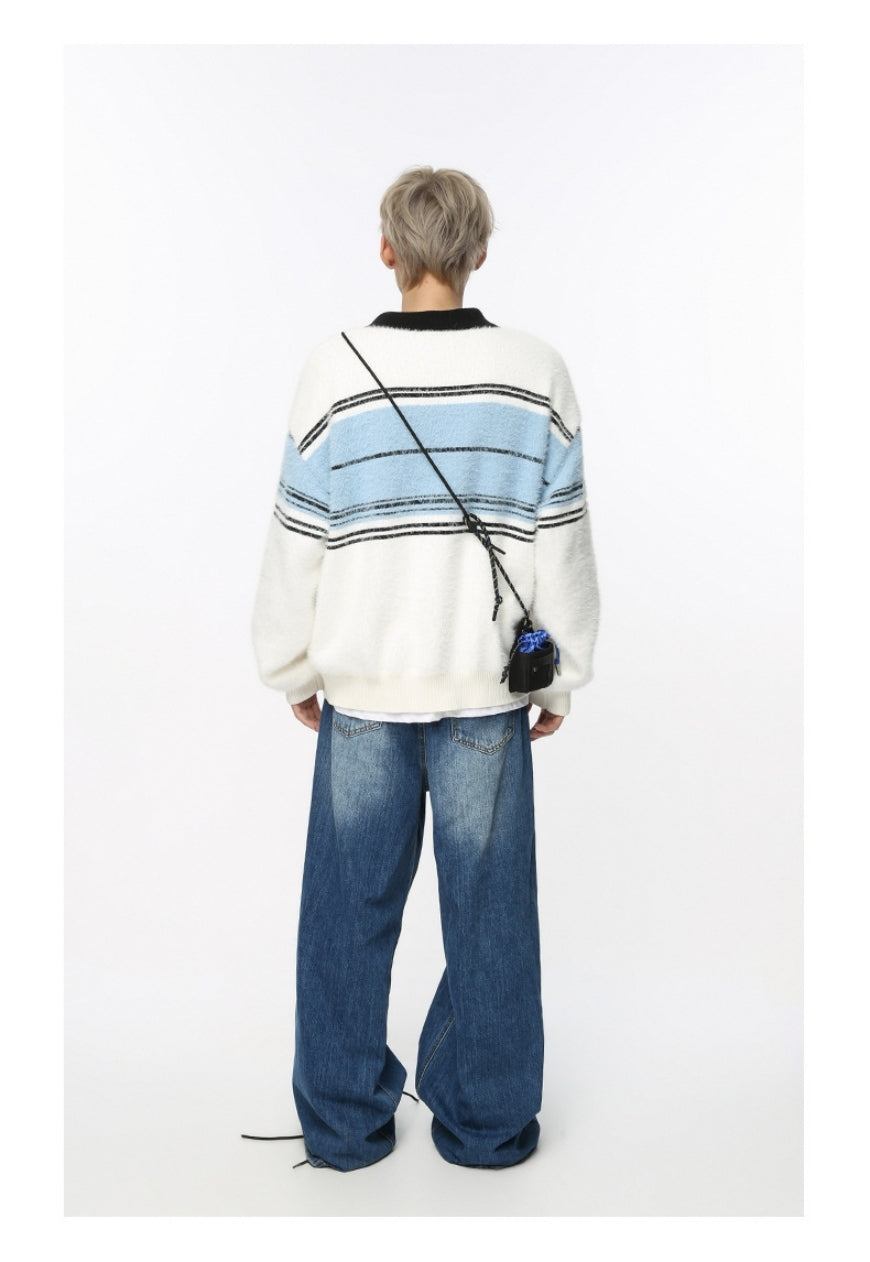 Men's vintage striped knitted sweater