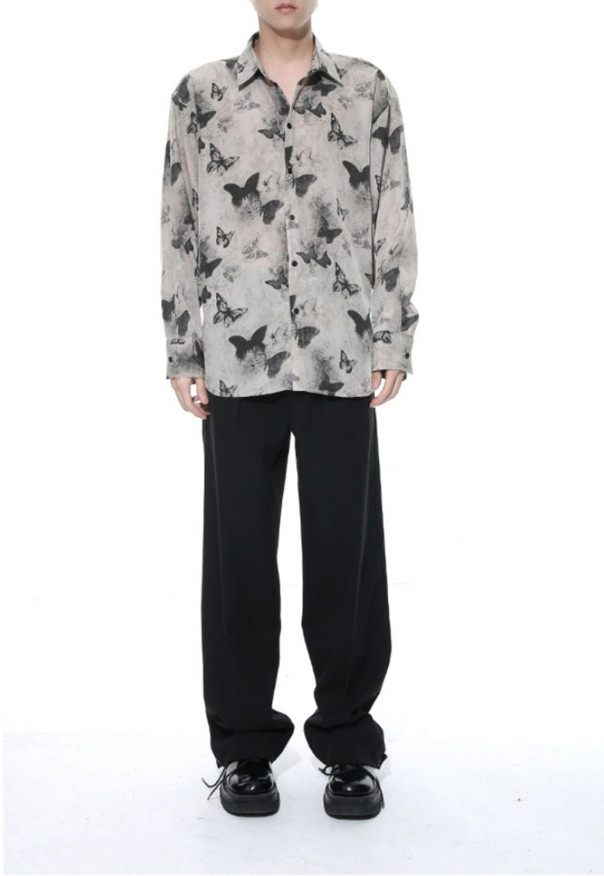 Men's Creative butterfly ink shirt