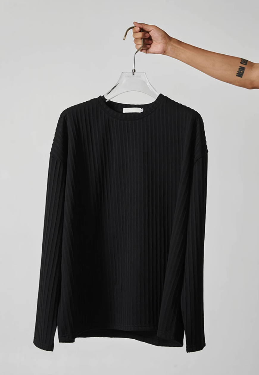Men's Three-dimensional striped top
