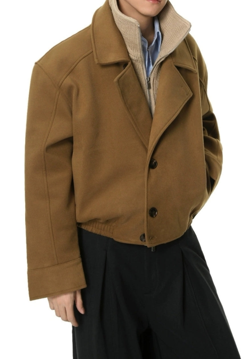 Men's Diamond pattern cotton-padded jacket