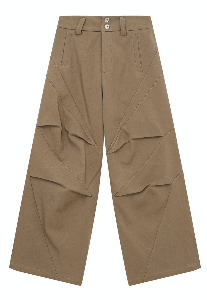 Unisex twill multi-layered casual pants