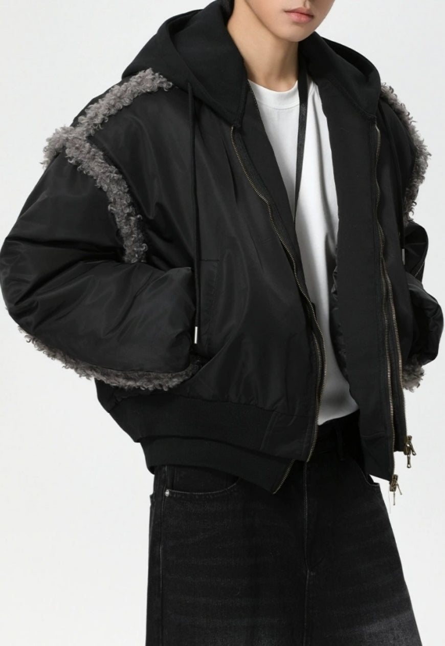 Men's Raw-edged baseball jacket