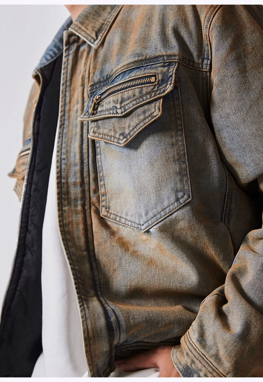 Men's Rusty washed vintage denim jacket