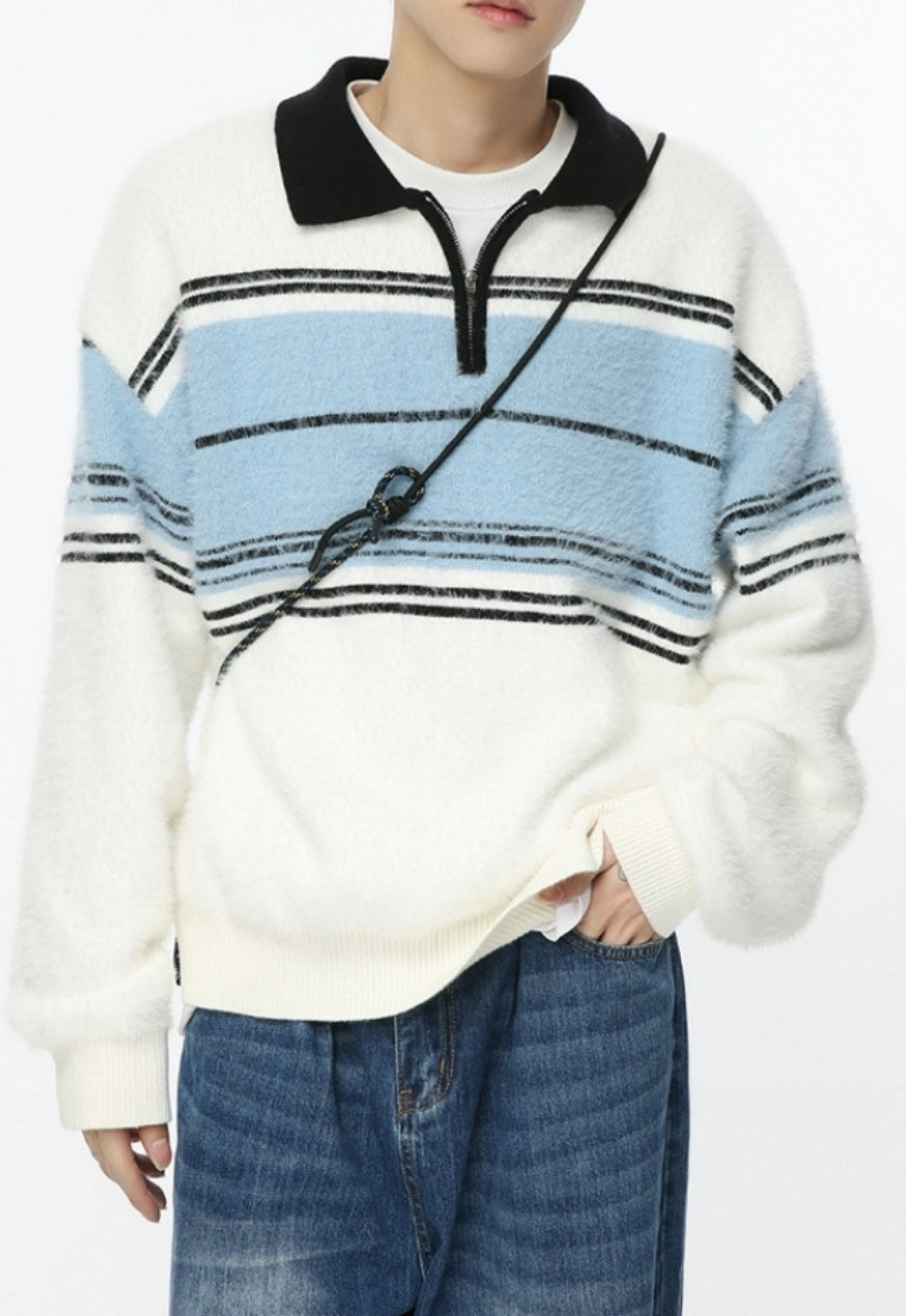 Men's vintage striped knitted sweater