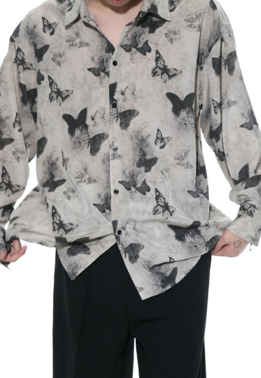 Men's Creative butterfly ink shirt