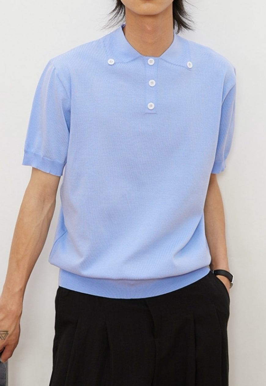 Men's College style POLO shirt