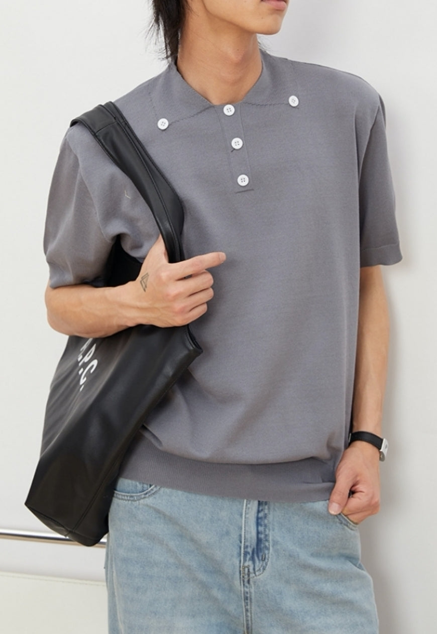 Men's College style POLO shirt