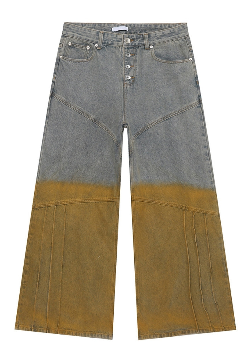 Unisex two color jeans