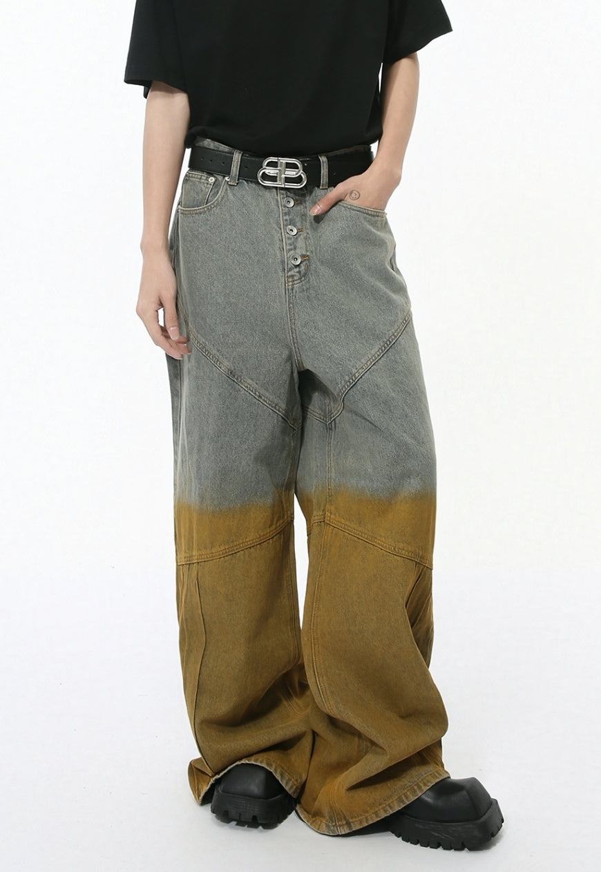 Unisex two color jeans