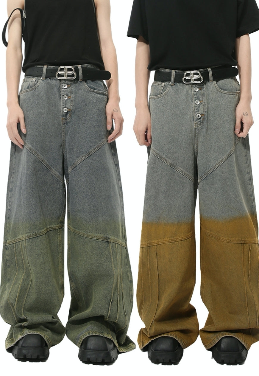 Unisex two color jeans