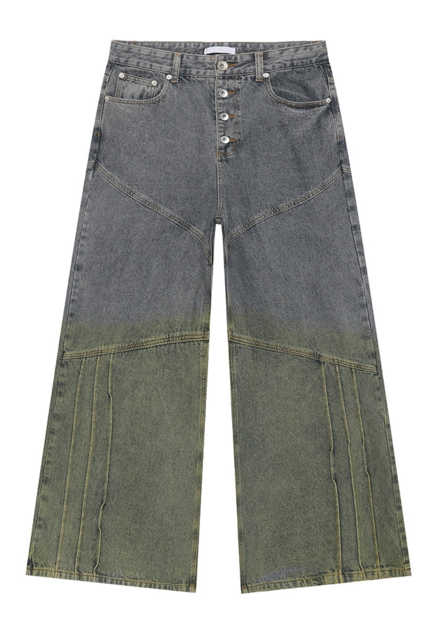 Unisex two color jeans