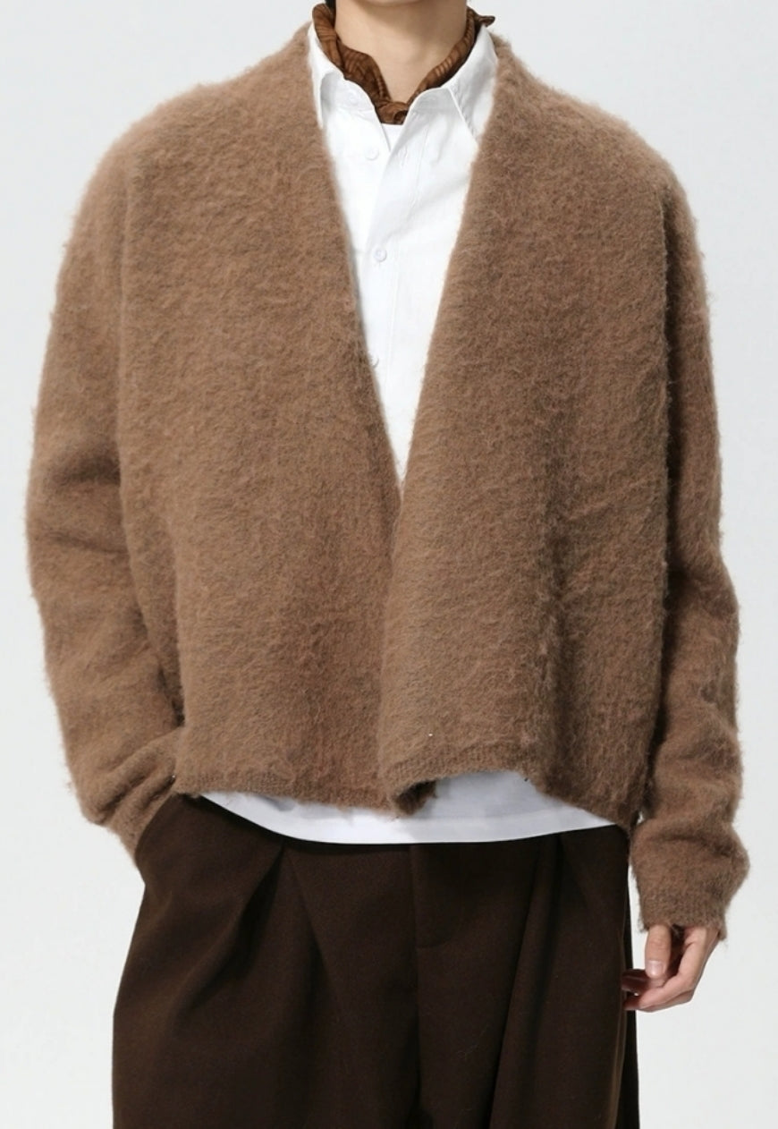 Men's Solid color V-neck sweater