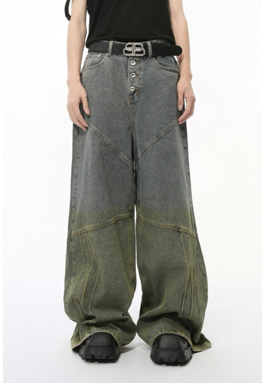 Unisex two color jeans