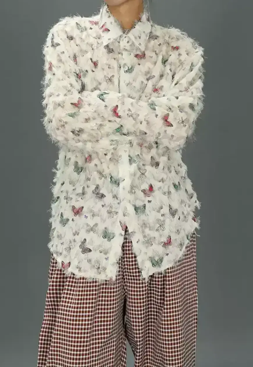Unisex butterfly spring shirt