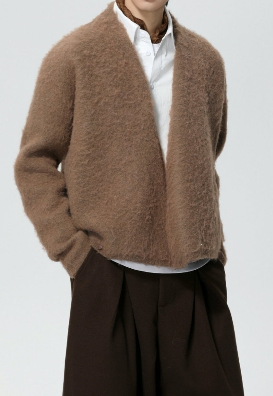 Men's Solid color V-neck sweater