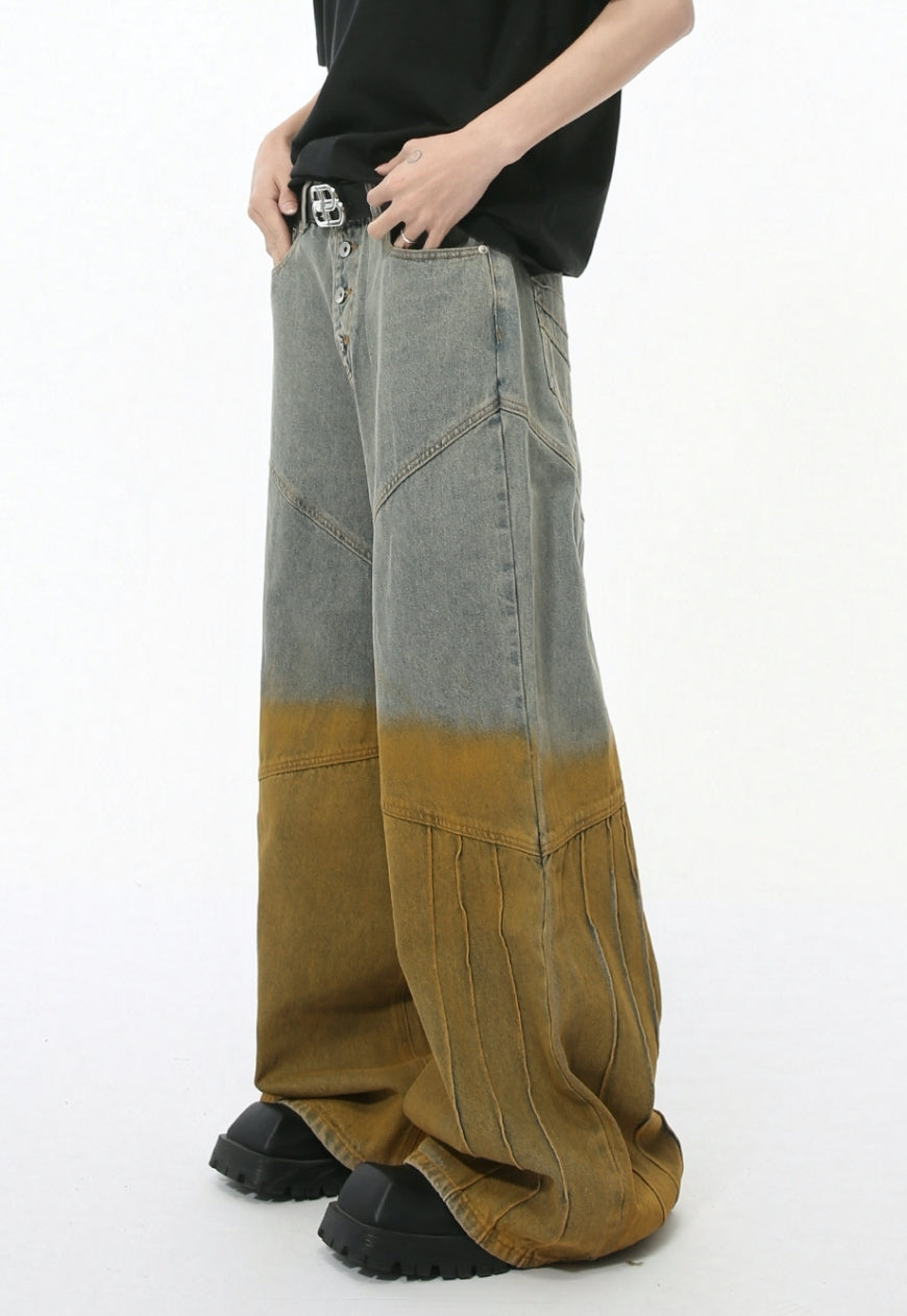 Unisex two color jeans