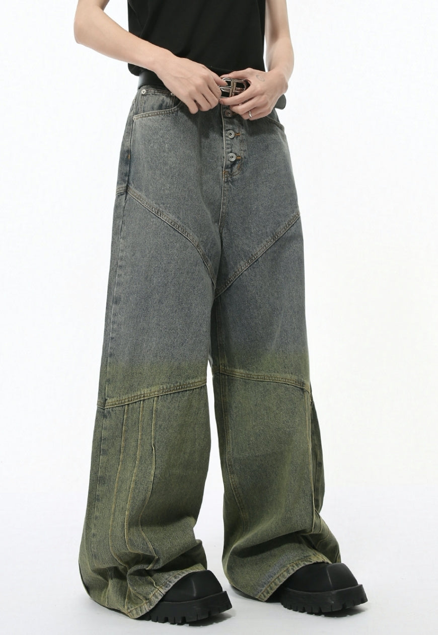 Unisex two color jeans