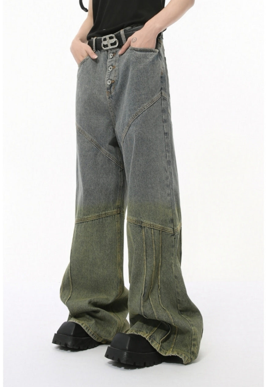 Unisex two color jeans