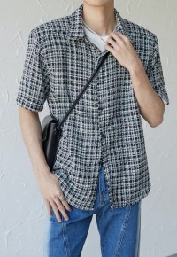 UZIP DESIGN Men's Delicate Check Shirt