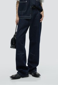 UZIP DESIGN Men's Design denim baggy jeans