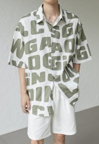 UZIP DESIGN Men's personalized letter print shirt