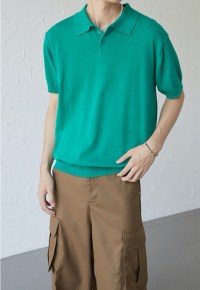 UZIP DESIGN Men's loose collar polo shirt