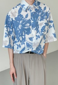UZIP DESIGN Men's fashion floral shirt
