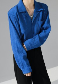 UZIP DESIGN Men's Stripe Loose Shirt