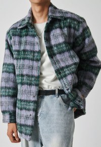 Men's wool check shirt