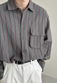 Men's Vintage Color Striped Shirt