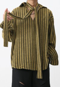 Men's striped shirt with tie