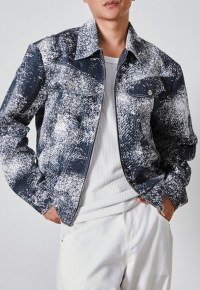 Men's spray paint design jacket