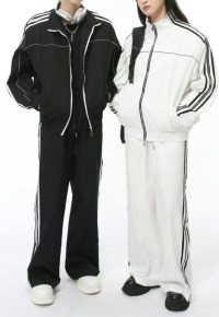 Unisex striped zipper athleisure suit set AW24 Vol.1