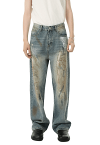 Men’s distressed graffiti jeans SS25 VOL.1
