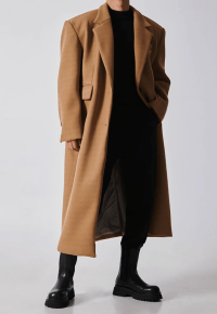 【Sale】Men's luxury woolen long coat