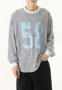 Men's striped digital print T-shirt SS25 VOL.1