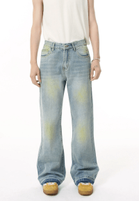 Men's Tie-dyed cleanfit jeans