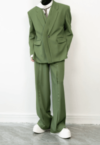 Men's Pamine green high-end suit set